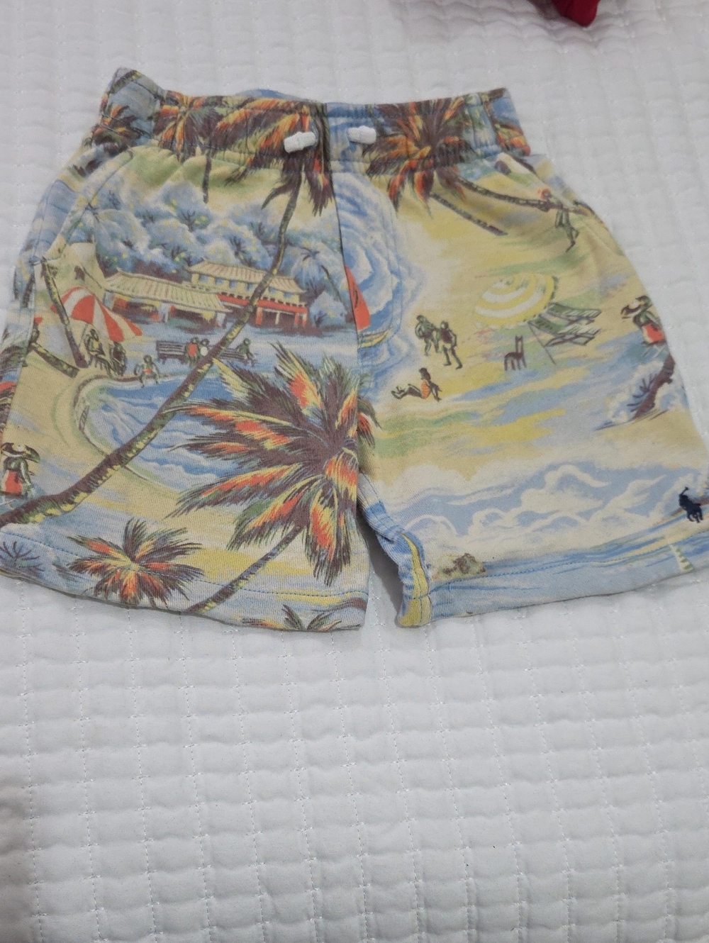Polo by Ralph Lauren Tropical Palm Print Shorts - Yellow, Blue, Green